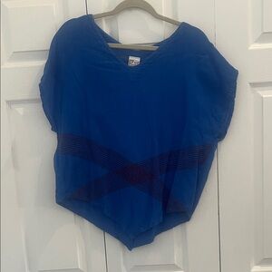 Oh My Gauze! Royal Blue V-Neck Blouse